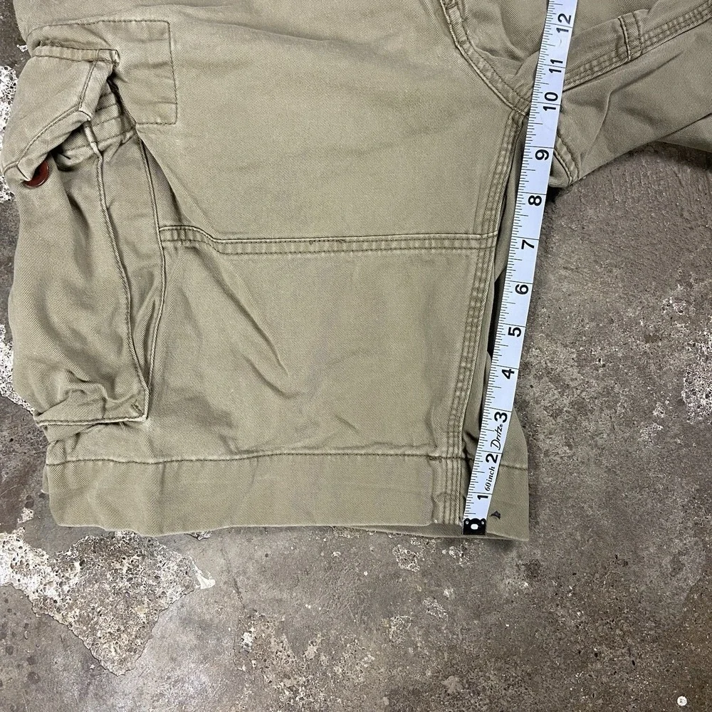 Vintage Y2K Polo Ralph Lauren Cargo Shorts Size 34 Olive Khaki Heavy Cotton